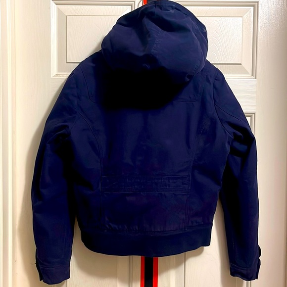 Women’s Navy Blue Gap Bomber Jacket Sherpa Lined Size Medium - Picture 3 of 9